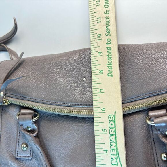 Kate Spade Taupe Beige Pebble Leather Cobble Hill Leslie Satchel Crossbody Bag - Picture 14 of 16